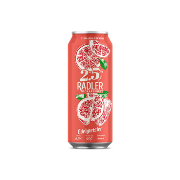 Pivo Edelmeister radler grejp 0,5l lim