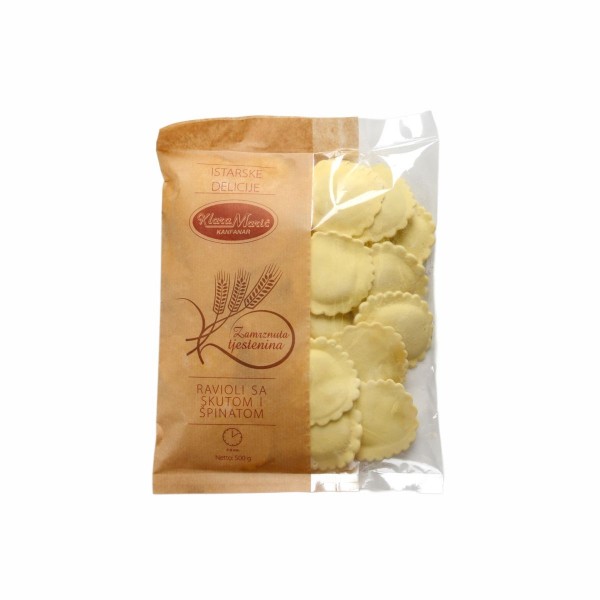 Ravioli sa skutom i špinatom 500g
