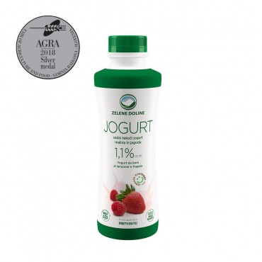 Tekući jogurt malina/jagoda 500g